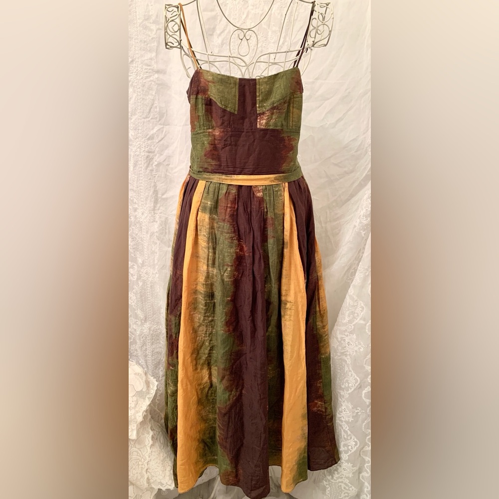 MARIACHER TIE DYE LONG DRESS BOHO HIPPIE BOHEMIAN